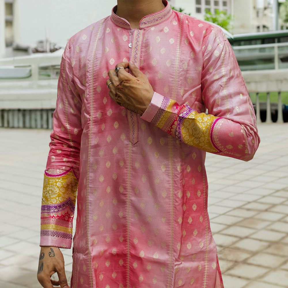 Rani Bandhani Border Kurta