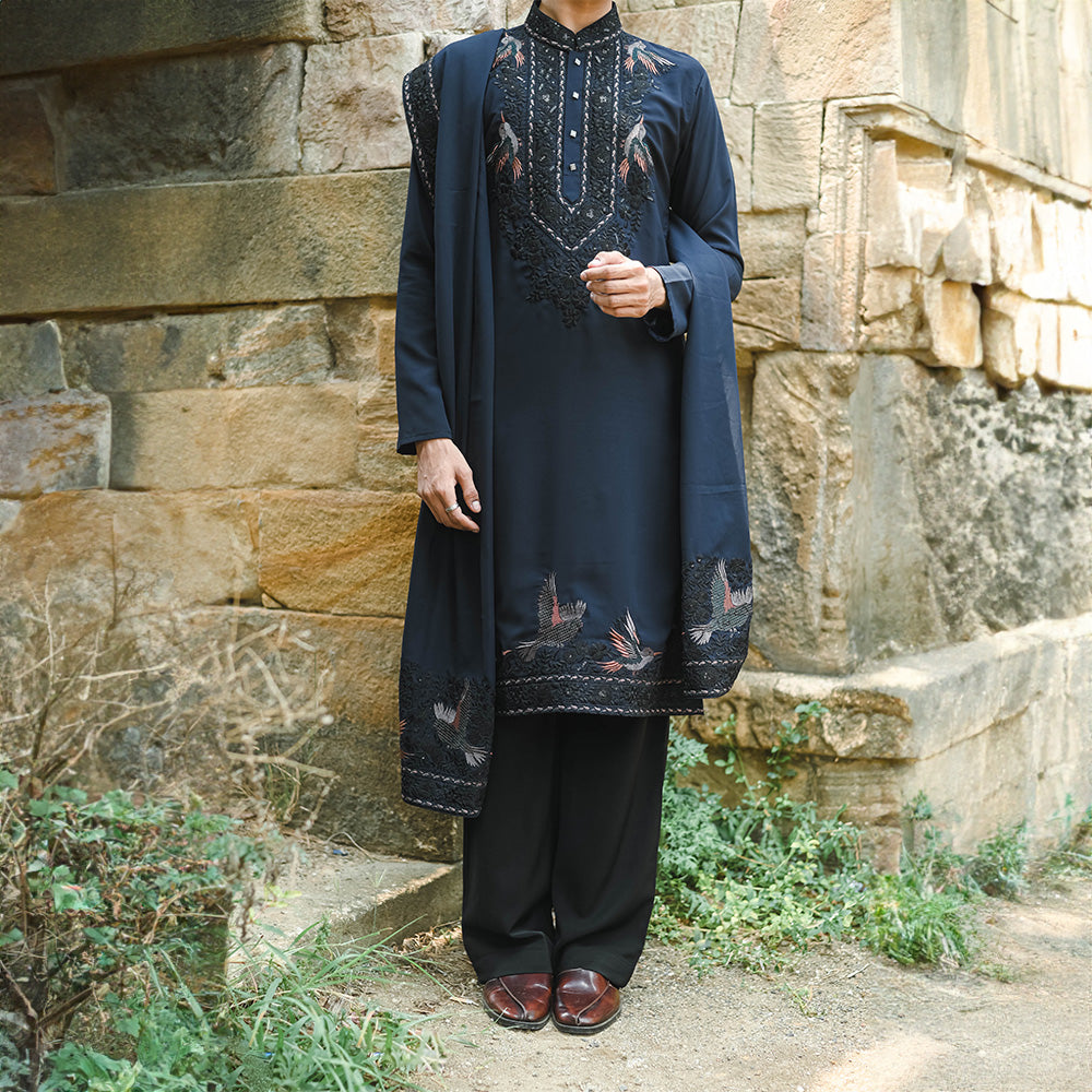 Noir Majesty Pichwai Kurta