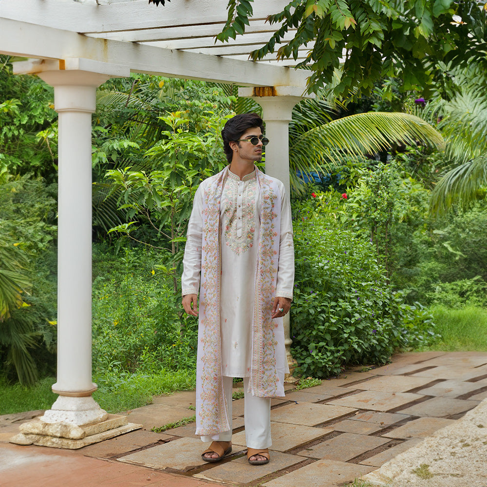 Blush Garden Embroidered Kurta Set