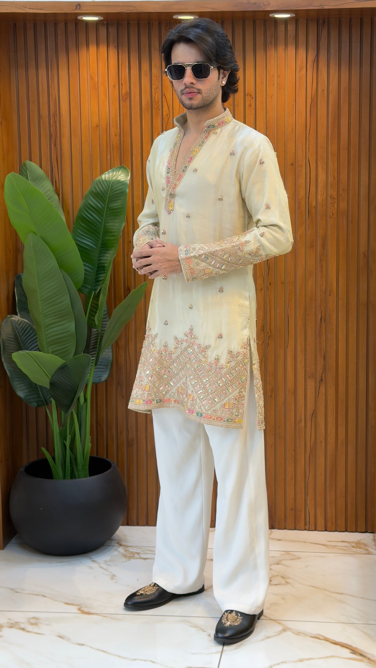 Ivory Mirror Luxe Kurta