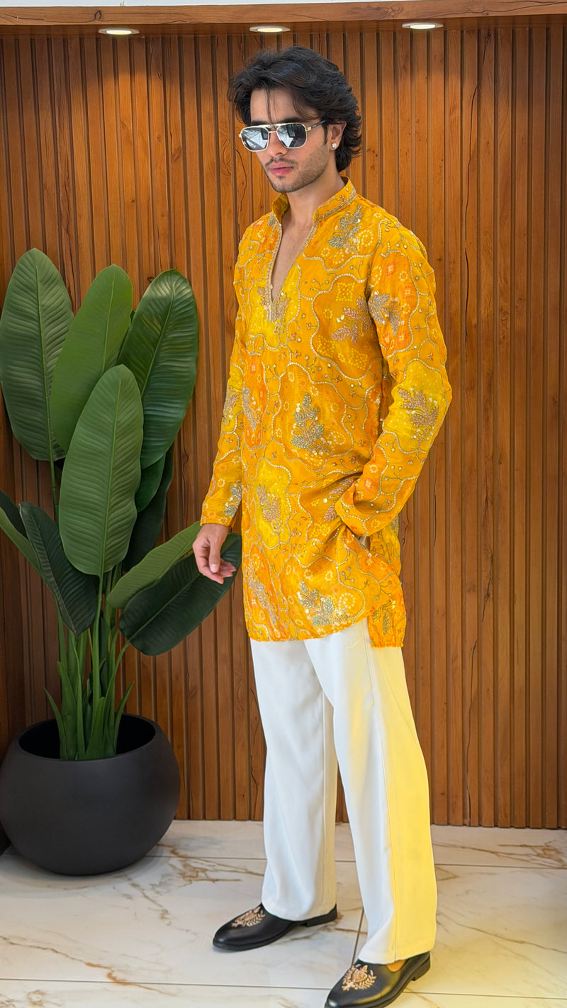 Amber Bloom Designer Kurta
