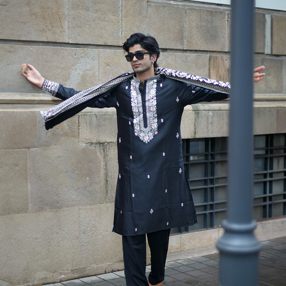 Midnight Pichwai Bloom Kurta