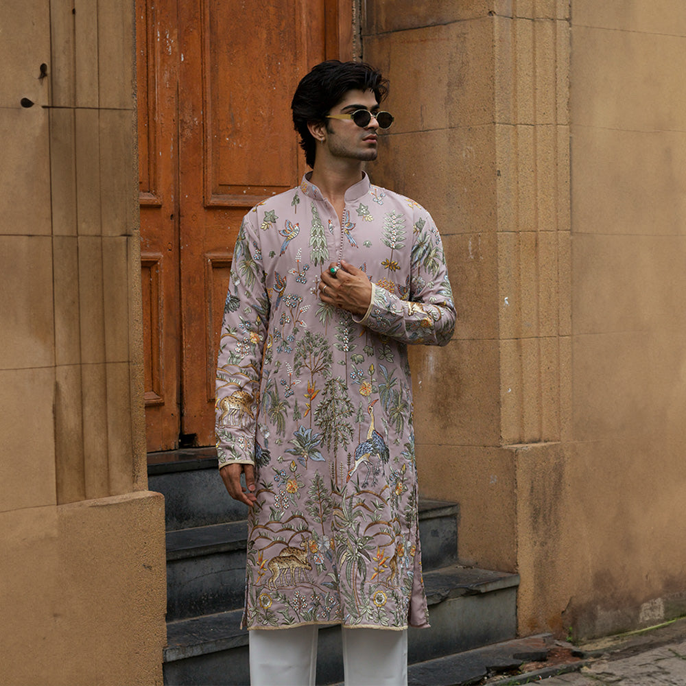 Blush Forest Embroidered Kurta