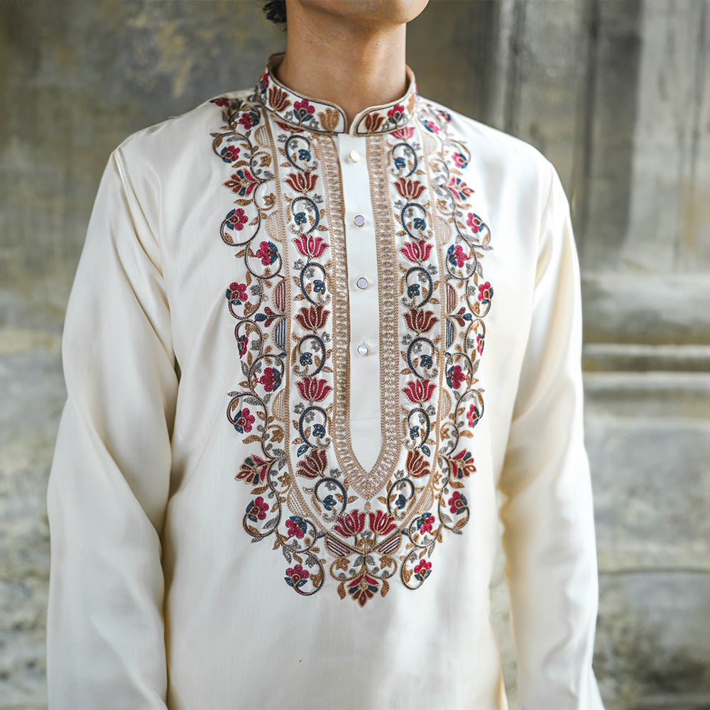 Ivory Royal Crest Kurta