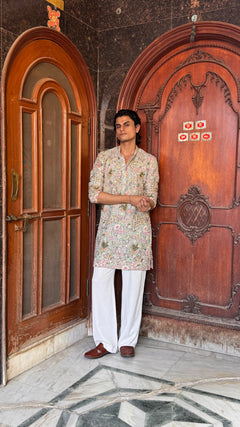 Vantara Green Embroidery Kurta