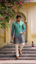 Azure Heritage Printed Kurta