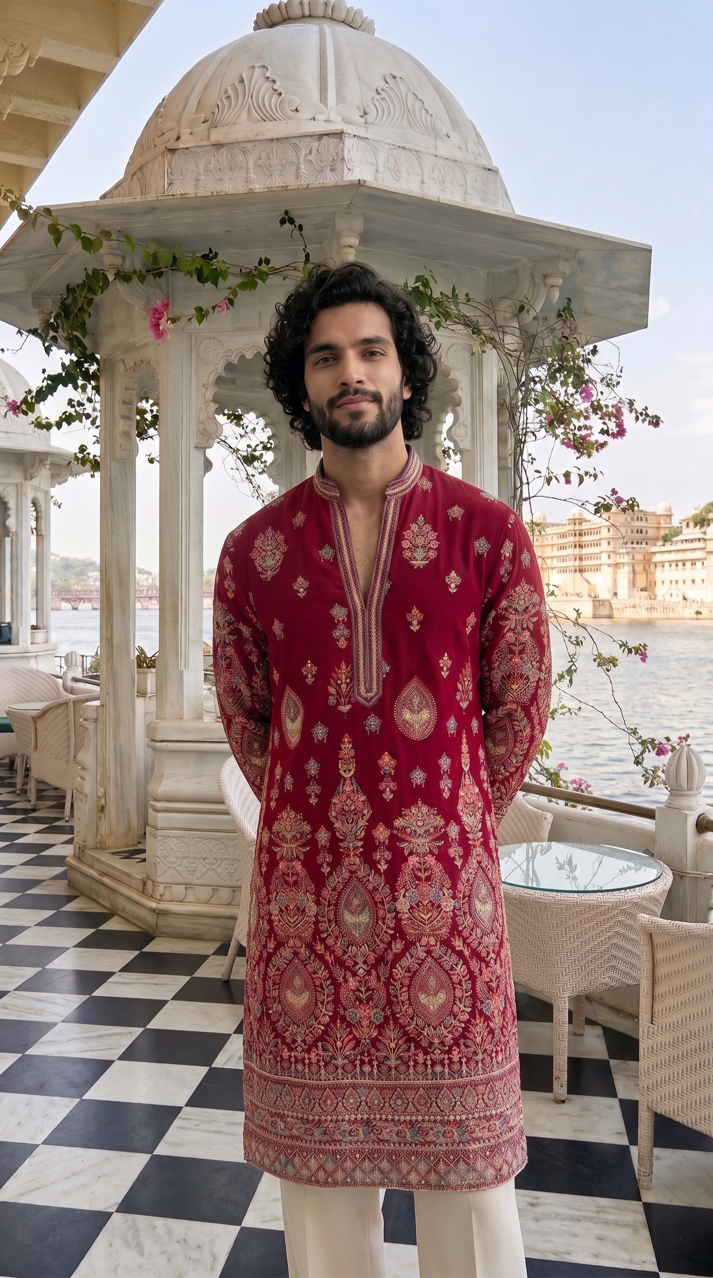 Royal Crimson Heritage Kurta