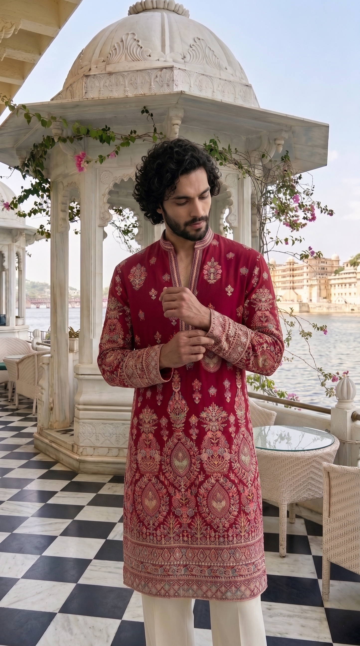 Royal Crimson Heritage Kurta