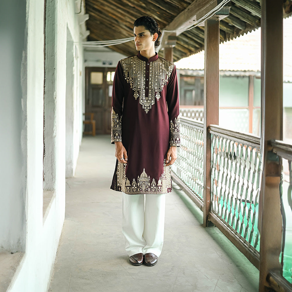 Wine Regal Pichwai Kurta