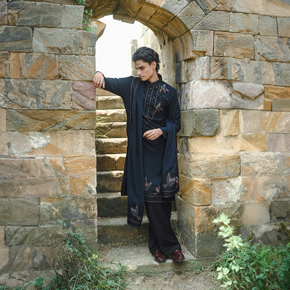 Noir Majesty Pichwai Kurta