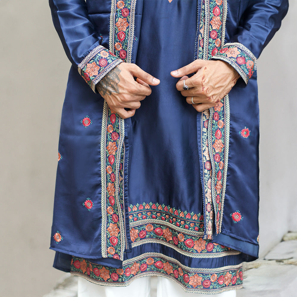 Midnight Royal Garden Kurta Set