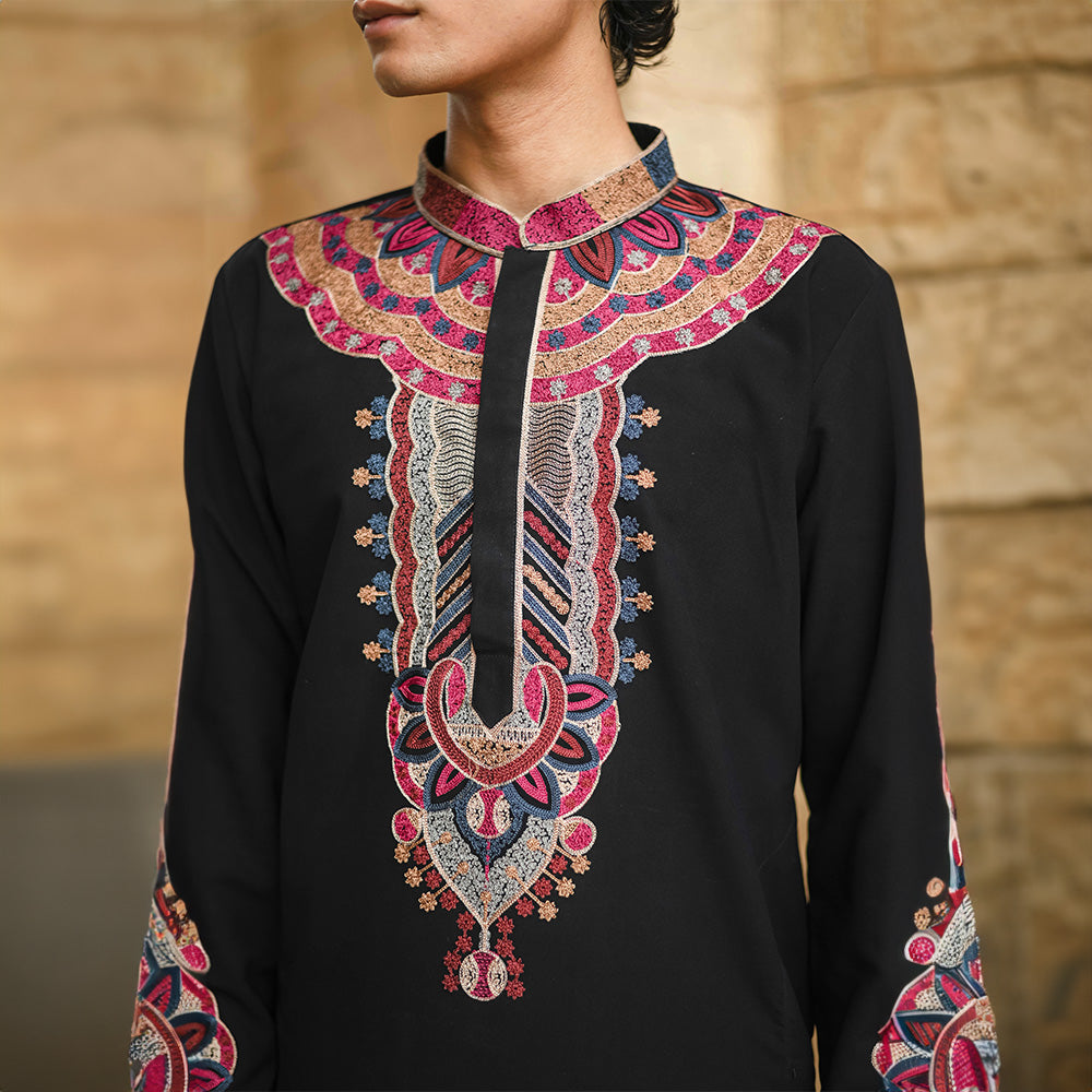 Noir Royal Embroidered Kurta
