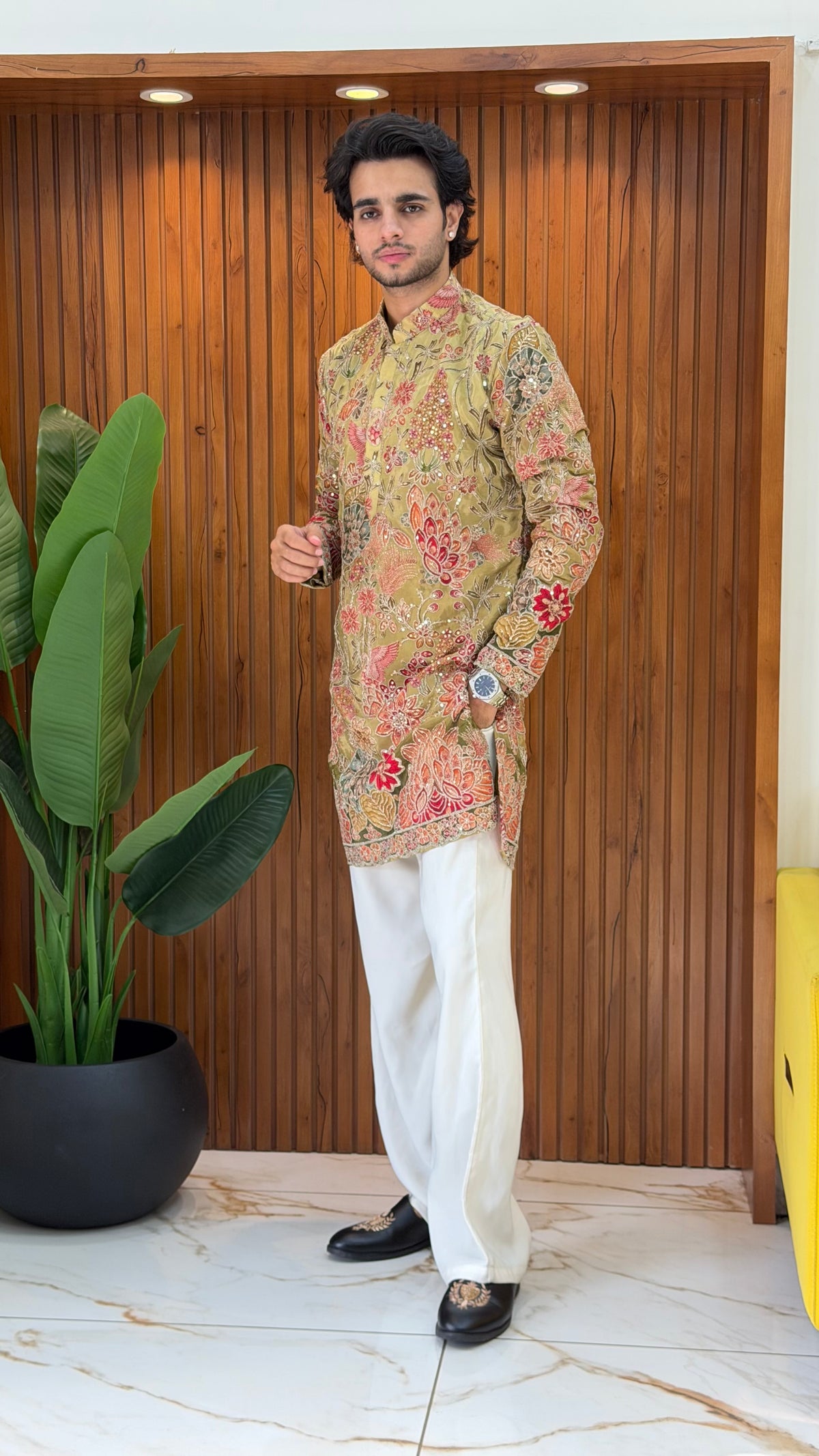 Royal Floral Embroidered Kurta Set