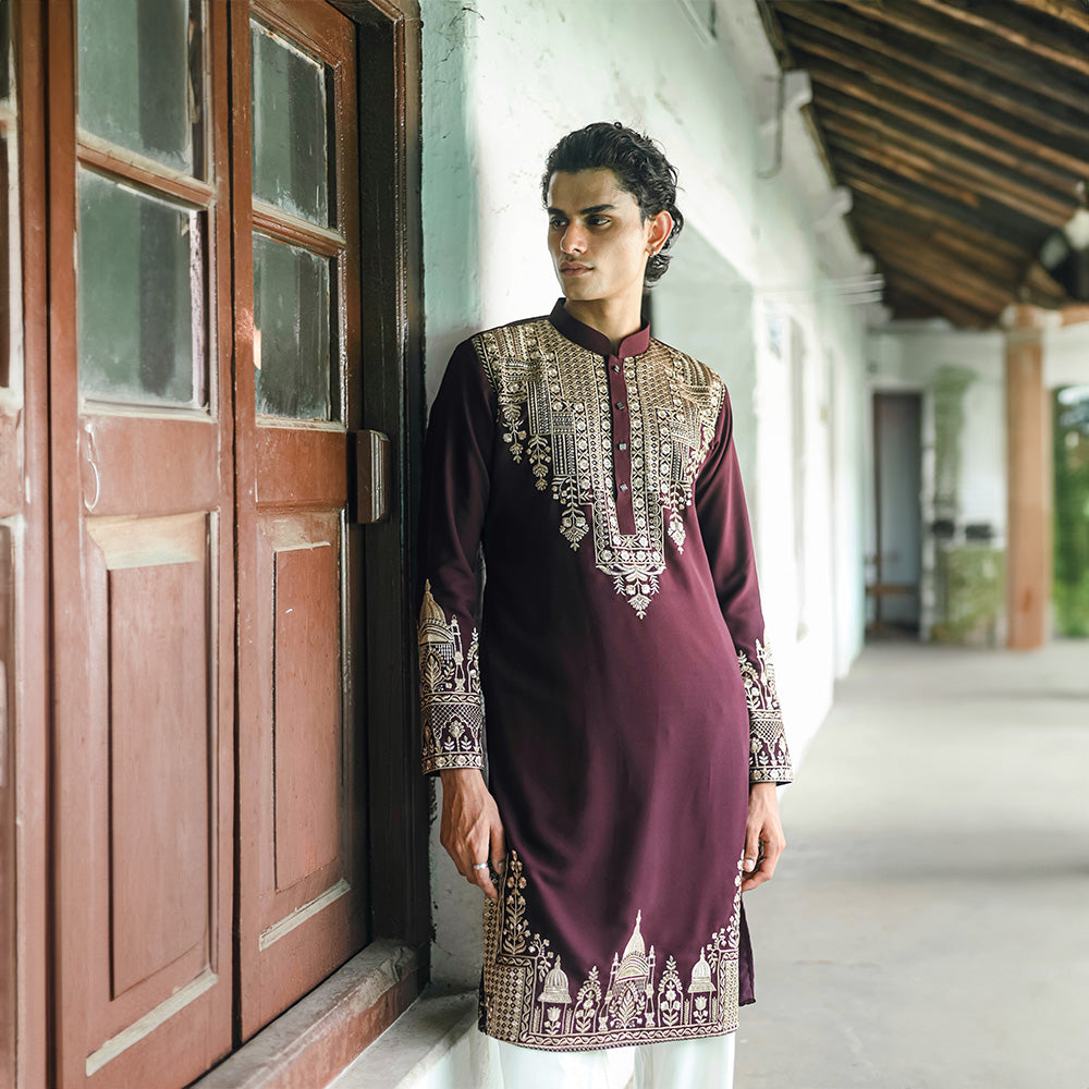 Wine Regal Pichwai Kurta
