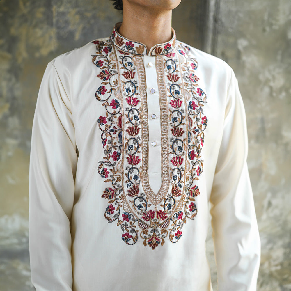Ivory Royal Crest Kurta