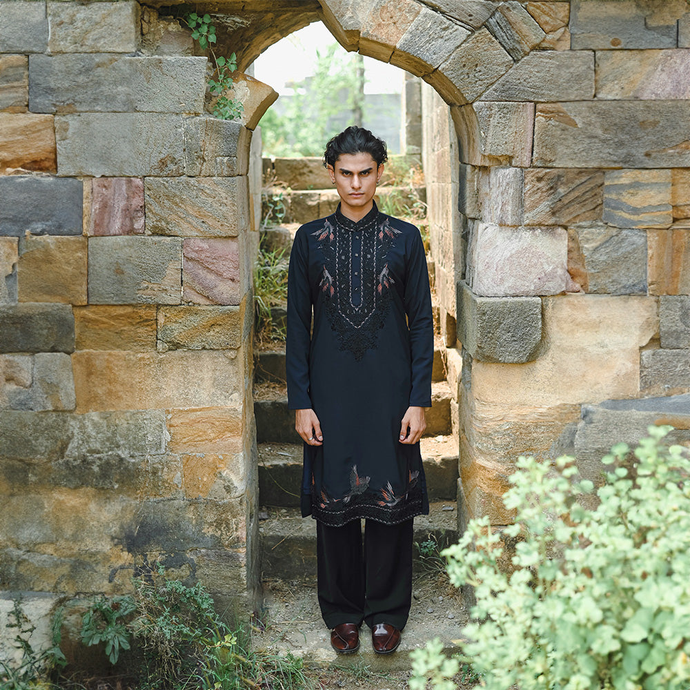 Noir Majesty Pichwai Kurta