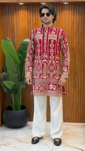 Maharaja Crimson Heritage Kurta Set