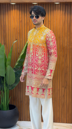 Sunrise Ombre Embroidered Designer Kurta Set