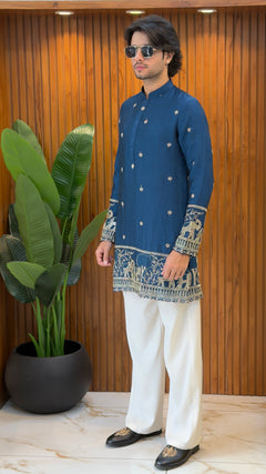 Royal Azure Heritage Kurta