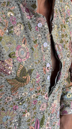 Vantara Green Embroidery Kurta