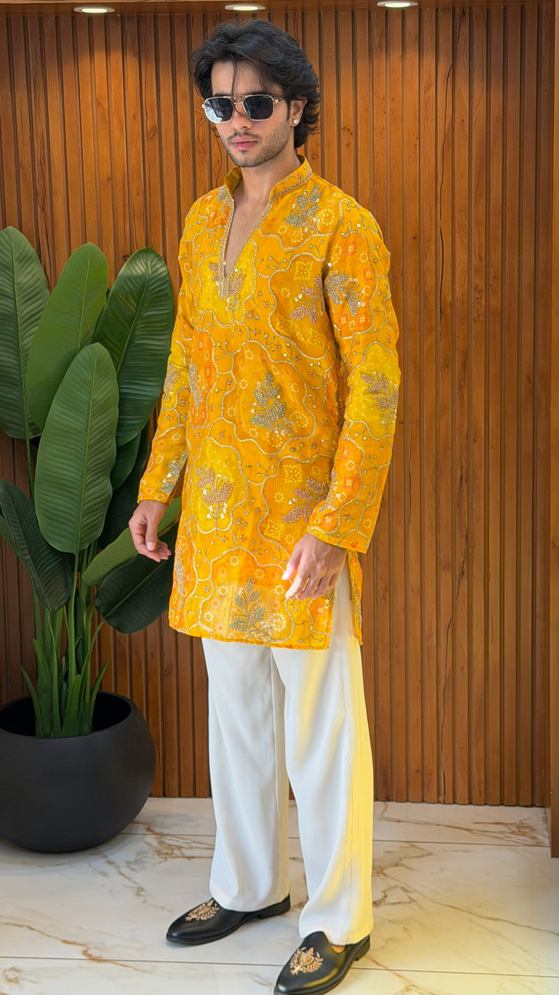 Amber Bloom Designer Kurta