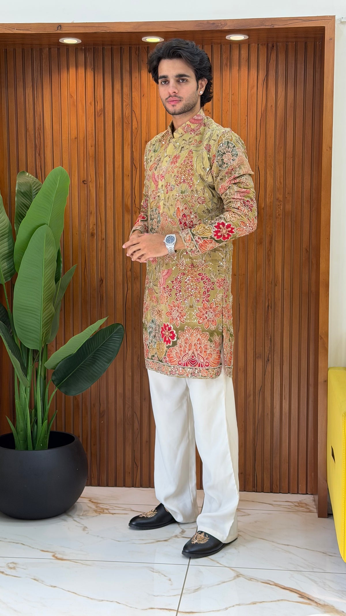 Royal Floral Embroidered Kurta Set