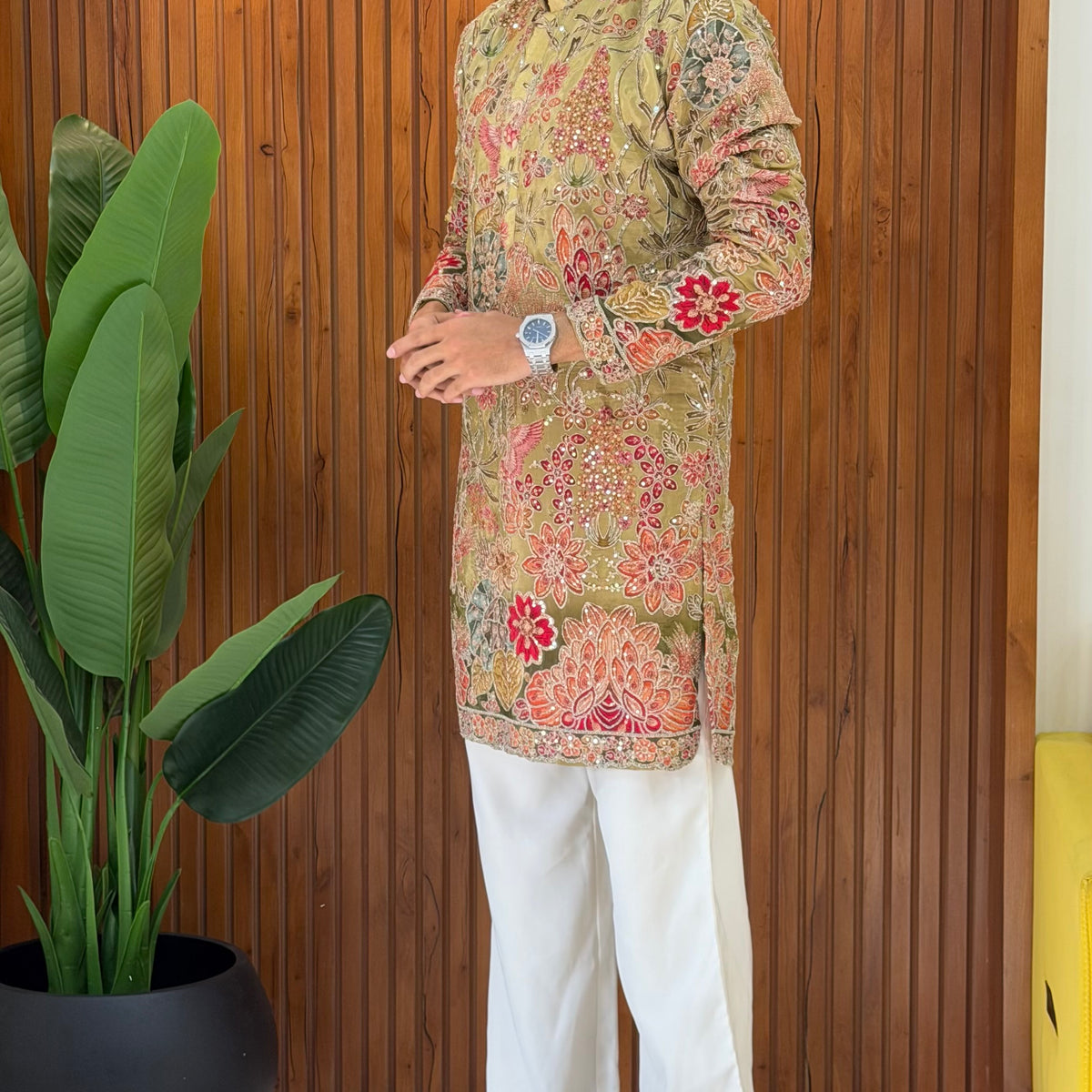 Royal Floral Embroidered Kurta Set