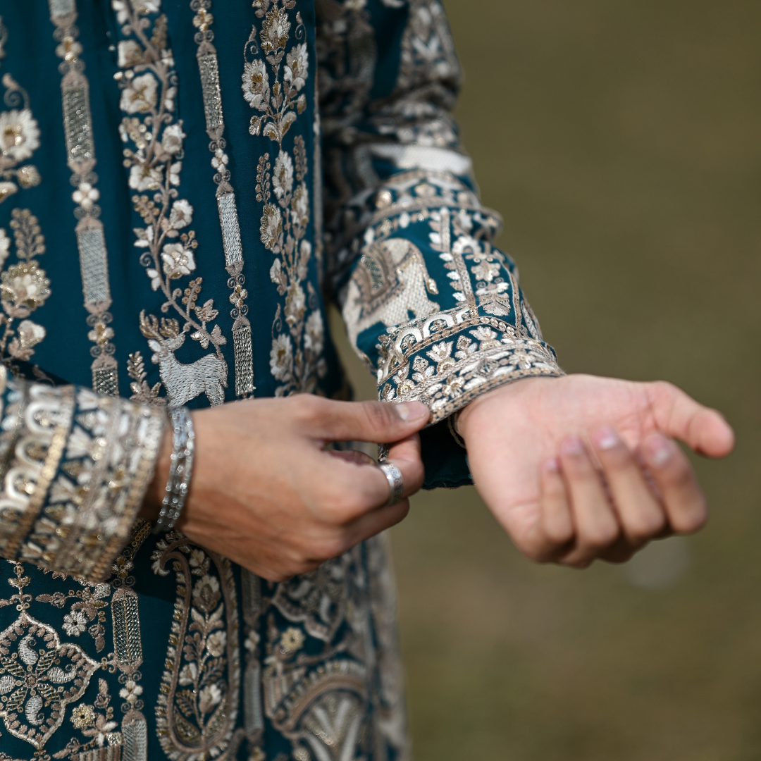 Regal Teal Majesty Kurta