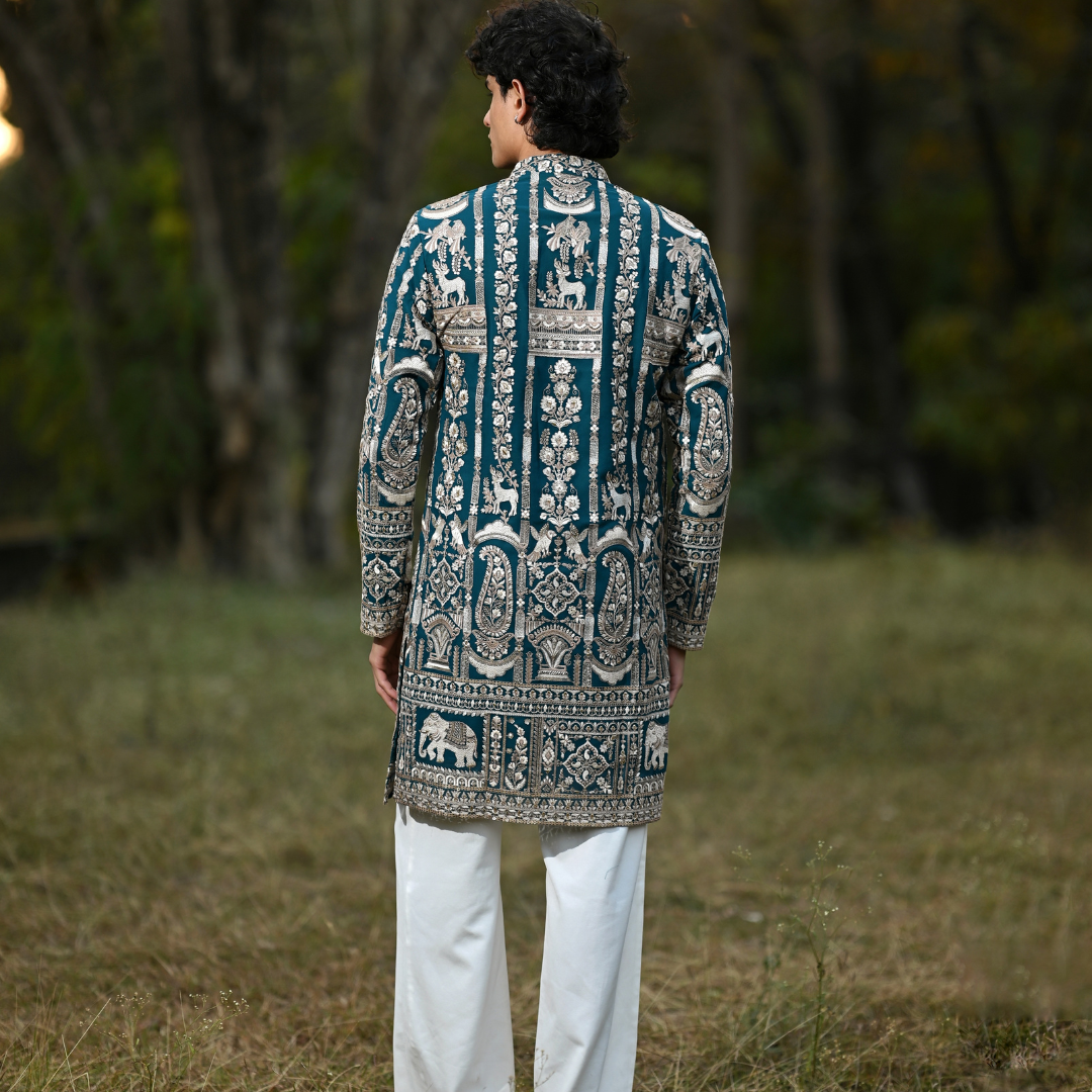 Regal Teal Majesty Kurta