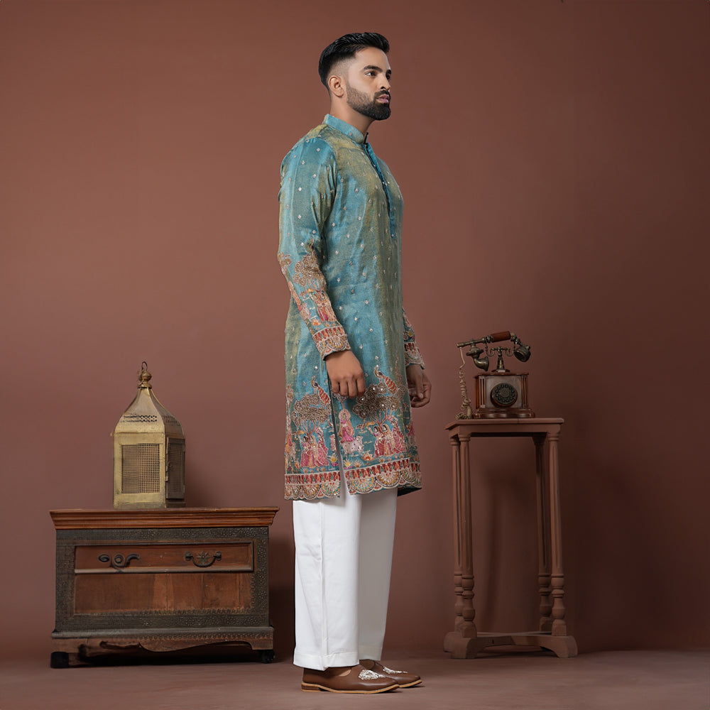 Peacock Court Kurta