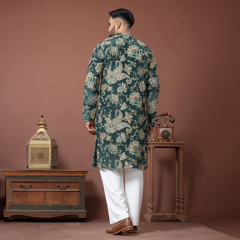 Emerald Elegance Kurta