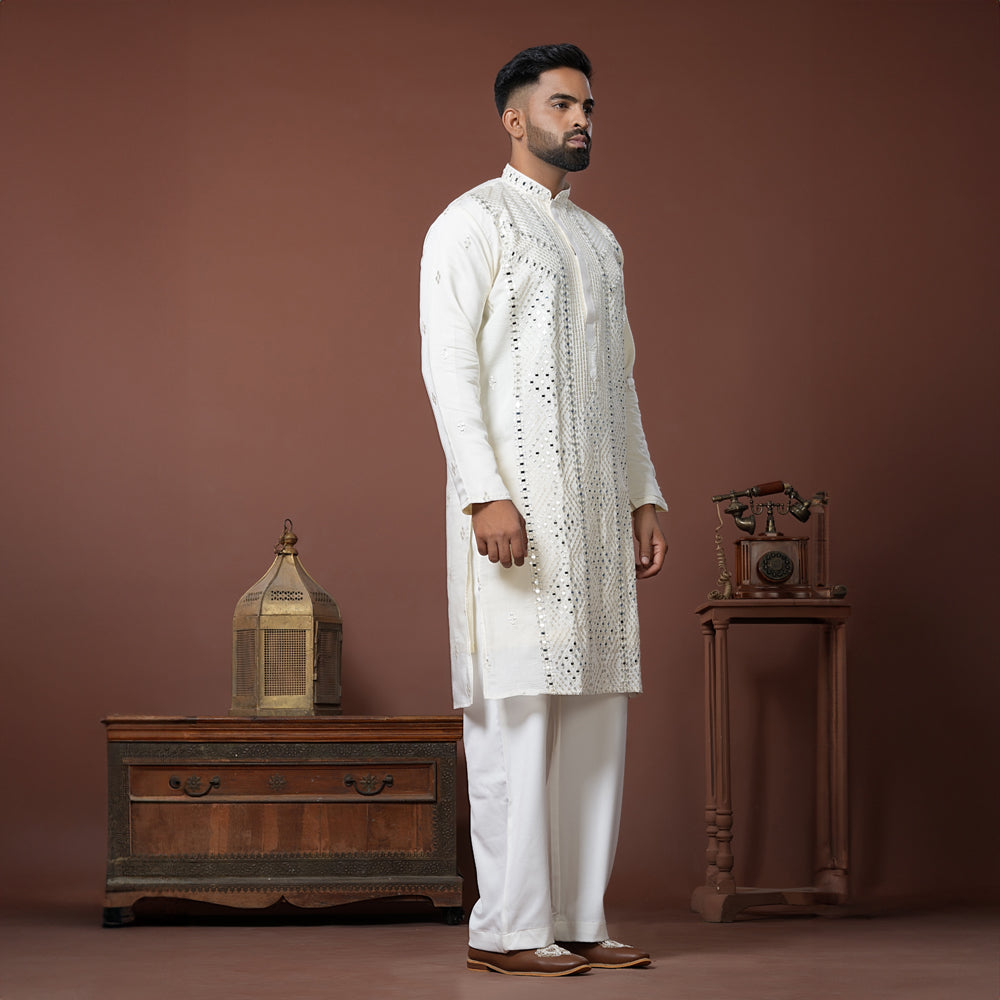 Ivory Mirror Majesty Kurta