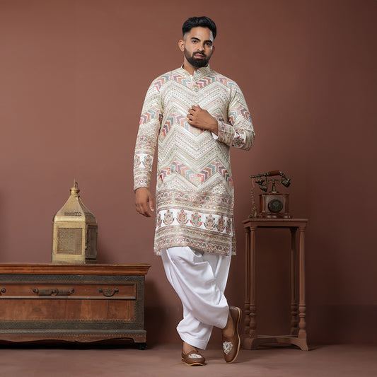 Chevron Royal Kurta
