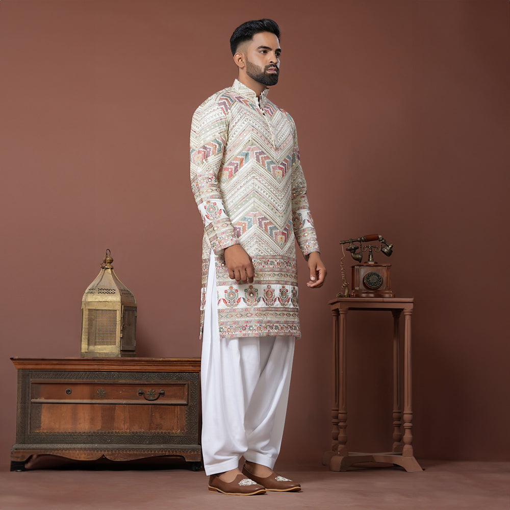 Chevron Royal Kurta