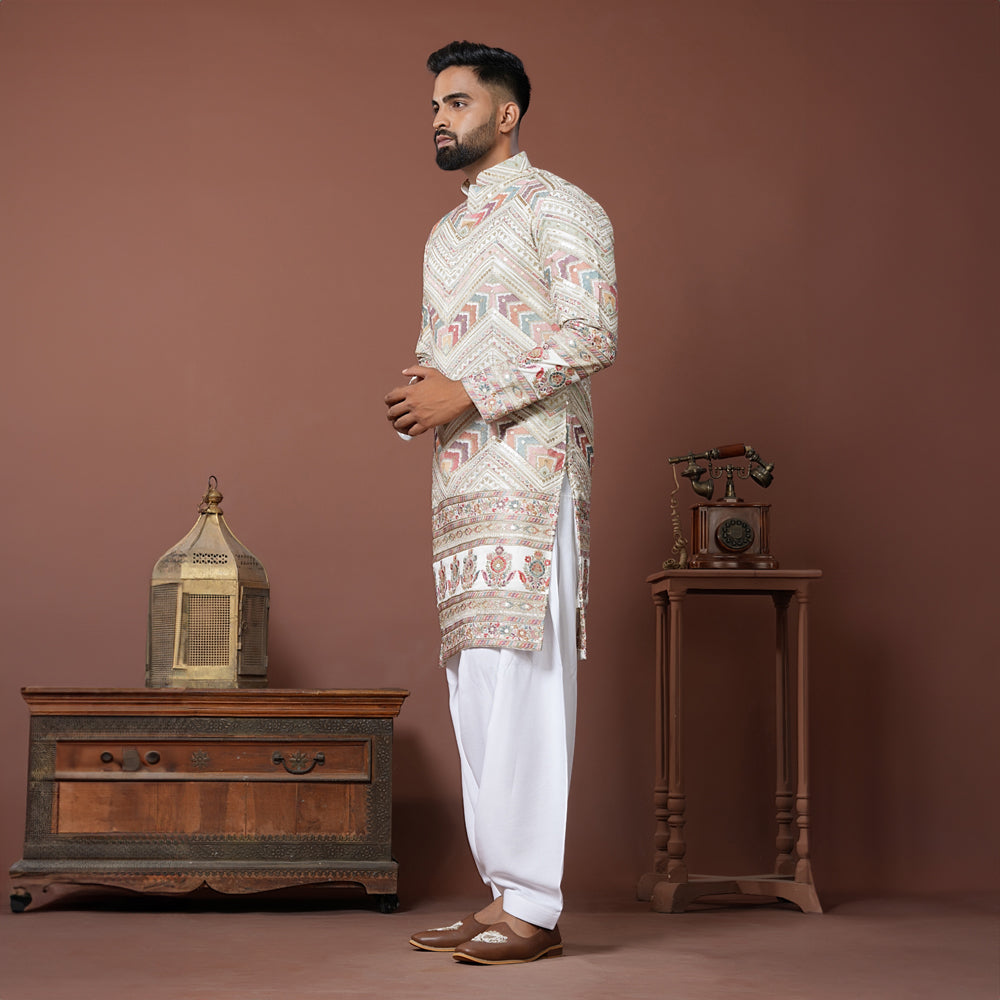 Chevron Royal Kurta