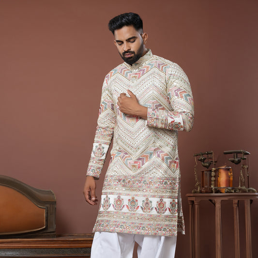 Chevron Royal Kurta