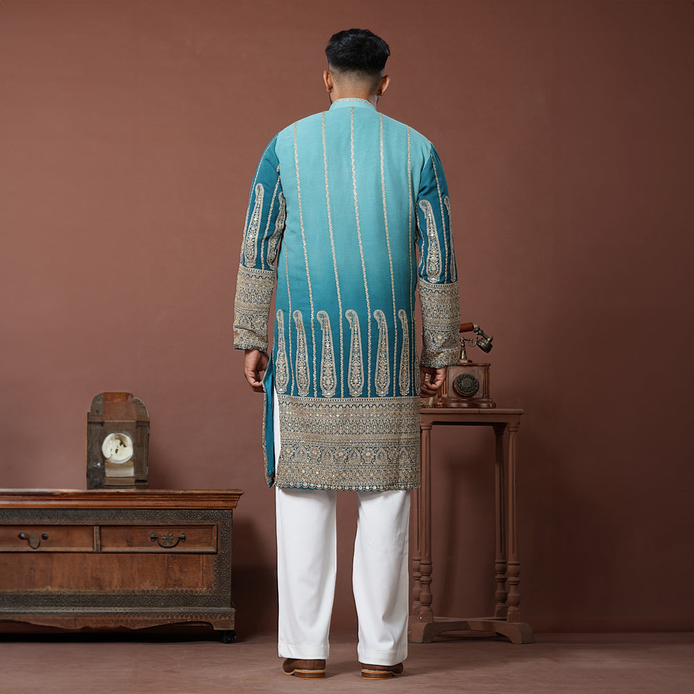 Teal Royale Kurta