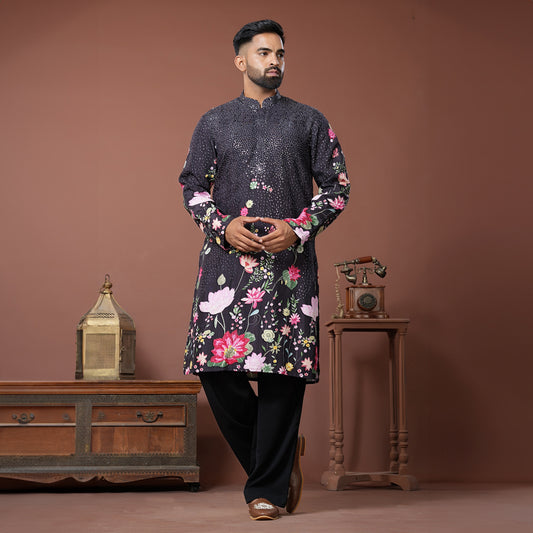Midnight Bloom Kurta