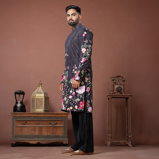 Midnight Bloom Kurta