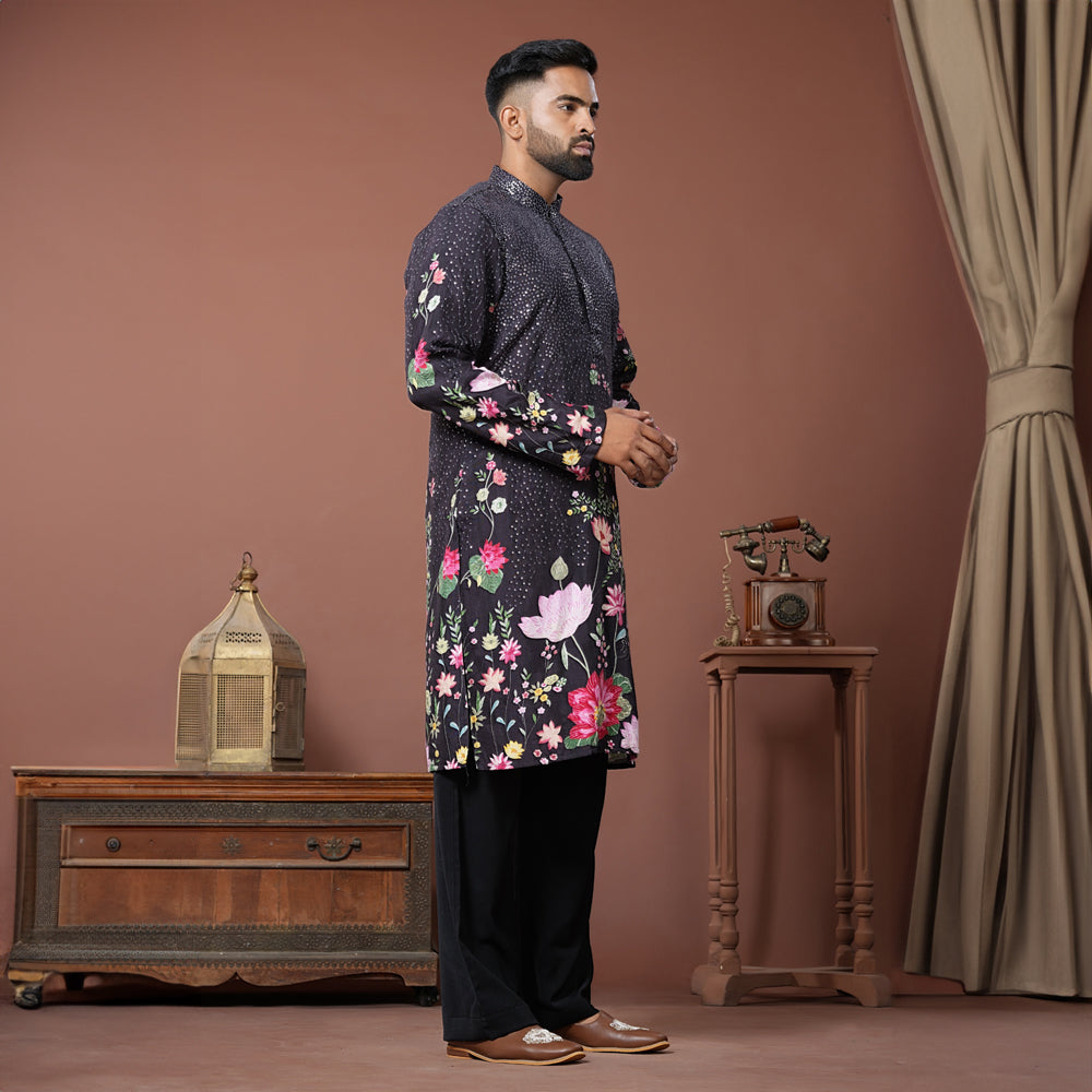 Midnight Bloom Kurta