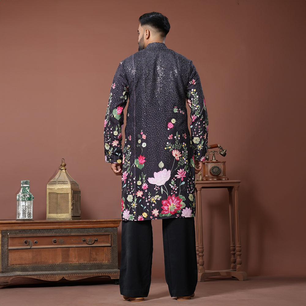 Midnight Bloom Kurta