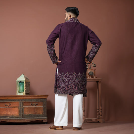 Royal Plum Kurta Set
