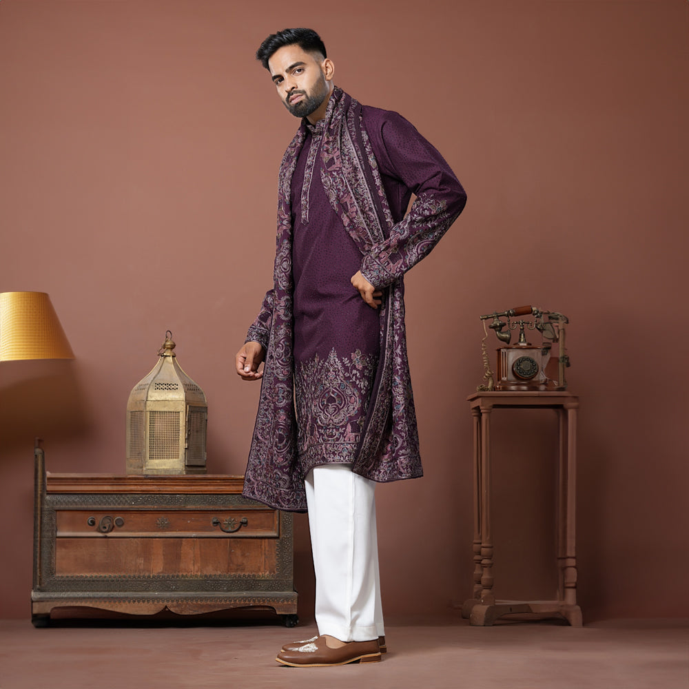 Royal Plum Kurta Set