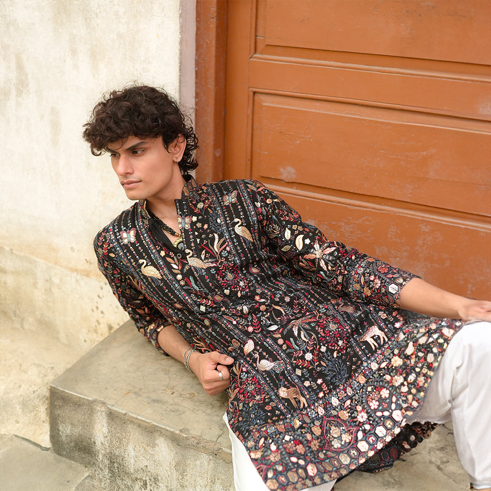 Noir Wilderness Kurta