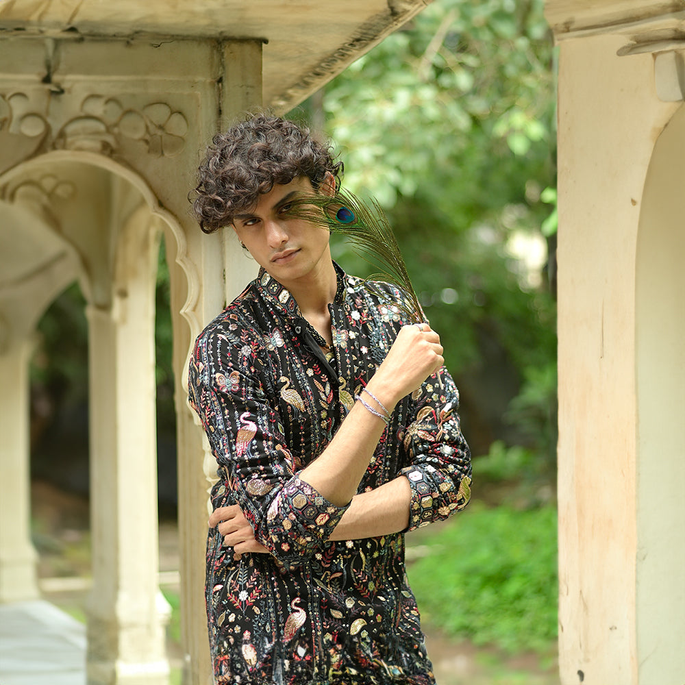 Noir Wilderness Kurta