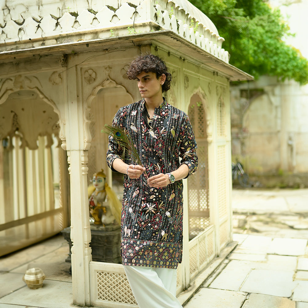 Noir Wilderness Kurta